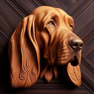 3D model Bloodhound dog (STL)